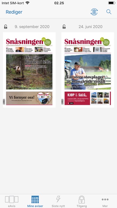 Snåsningen  eAvis Screenshot