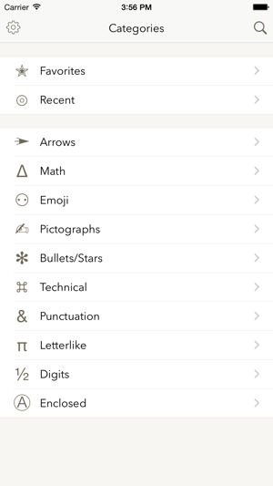 ‎Symbols - unicode keyboard Screenshot