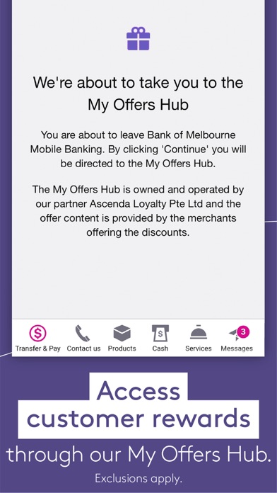 Bank of Melbourne Banking Screenshot