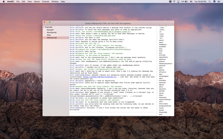 #1. HexIRC (macOS) 由: 君 许