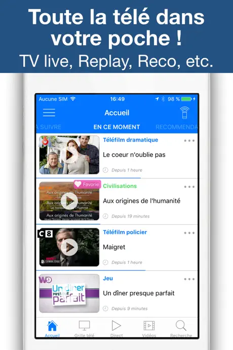 Tivipedia TV live, replay, VoD