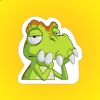 Little Monster Plays Tennis Stickers