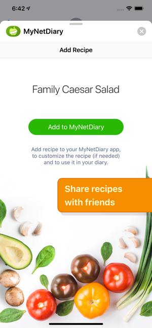 ‎Calorie Counter - MyNetDiary Screenshot