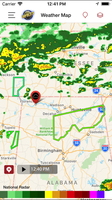 WQLT-FM Weather Screenshot
