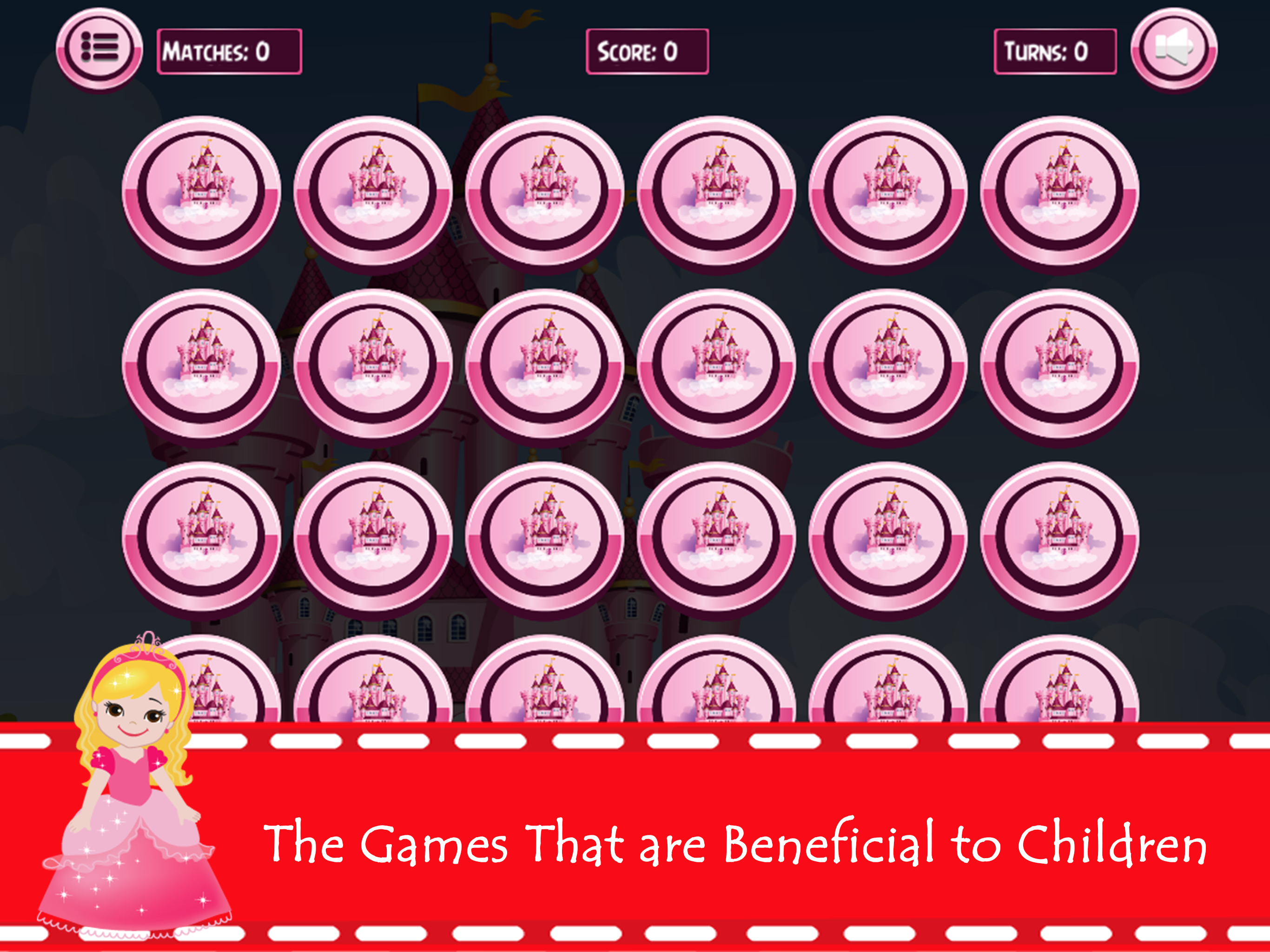 Princess Matching Remember Puzzles Games For Kids