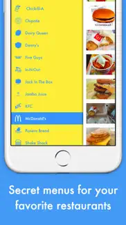 fast food secret menu guide iphone screenshot 1