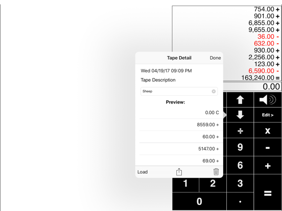 Adding Tape Printing Calculator with virtual tape iPad screenshot 5 - Utilities app