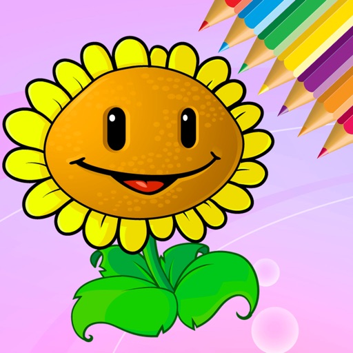 Flowers Coloring Book for kids - Drawing free game icon