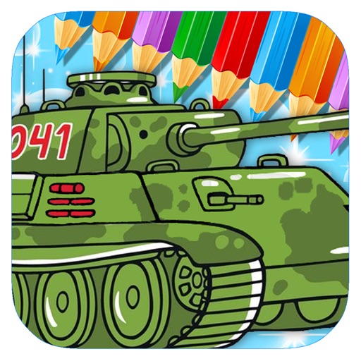 Coloring Kids Monster Tanks Game Free To Play icon