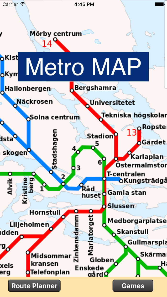 Stockholm Metro - map and route planner