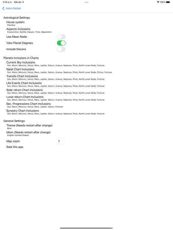 Astro Nobel - Astrology iPad screenshot 5 - Utilities app