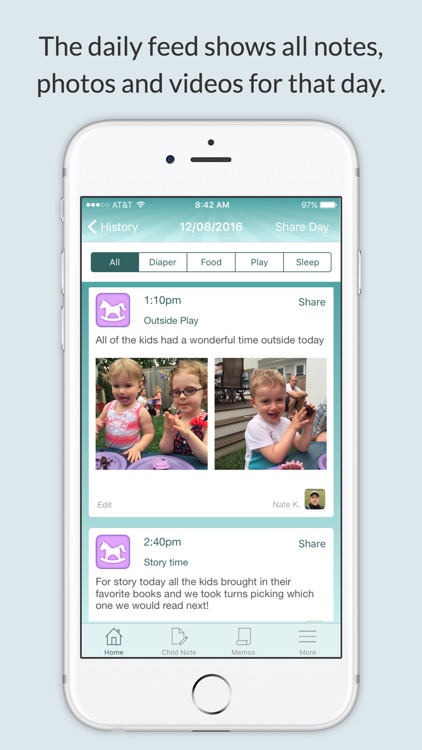 Daycare Dailies - Baby tracker