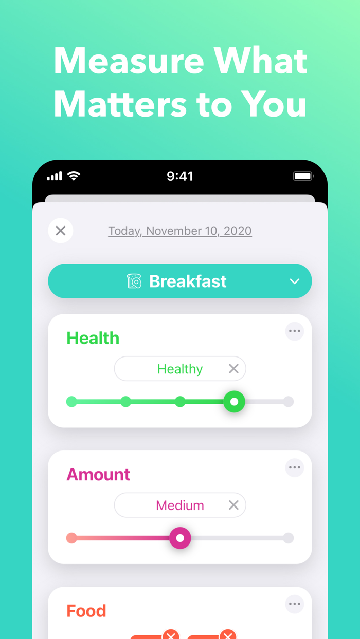 Nutrilio Food Tracker and Water