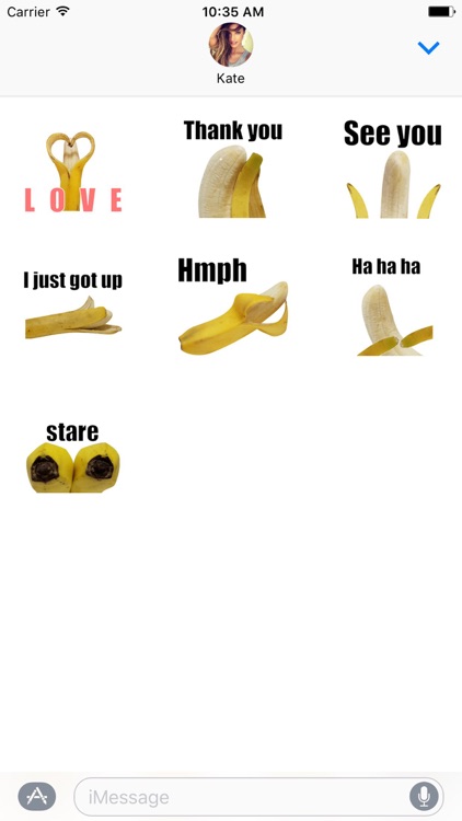 Banana Emoticon Animated Stickers