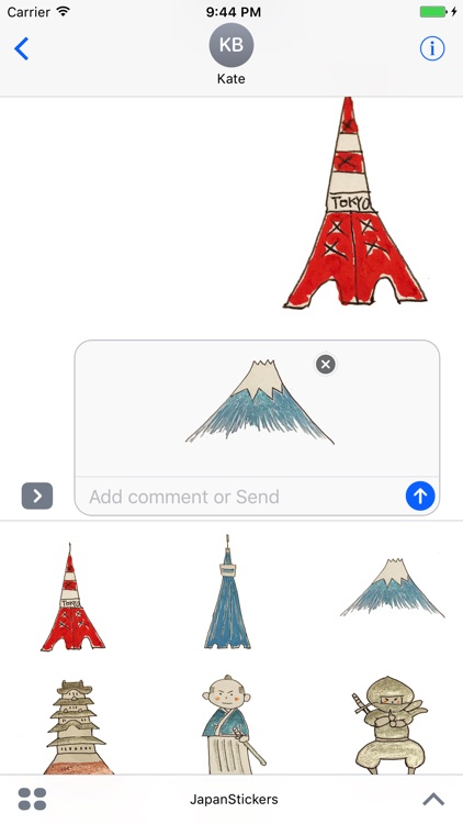 Japan Stickers - Simple illustration