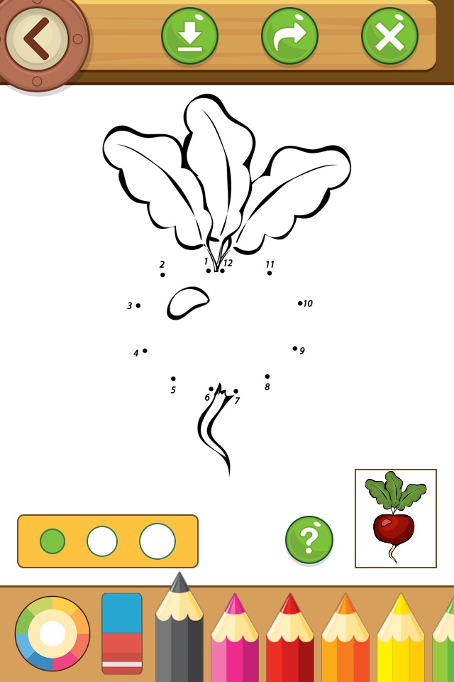 Coloring book: Kids learn to draw vegetables screenshot 2