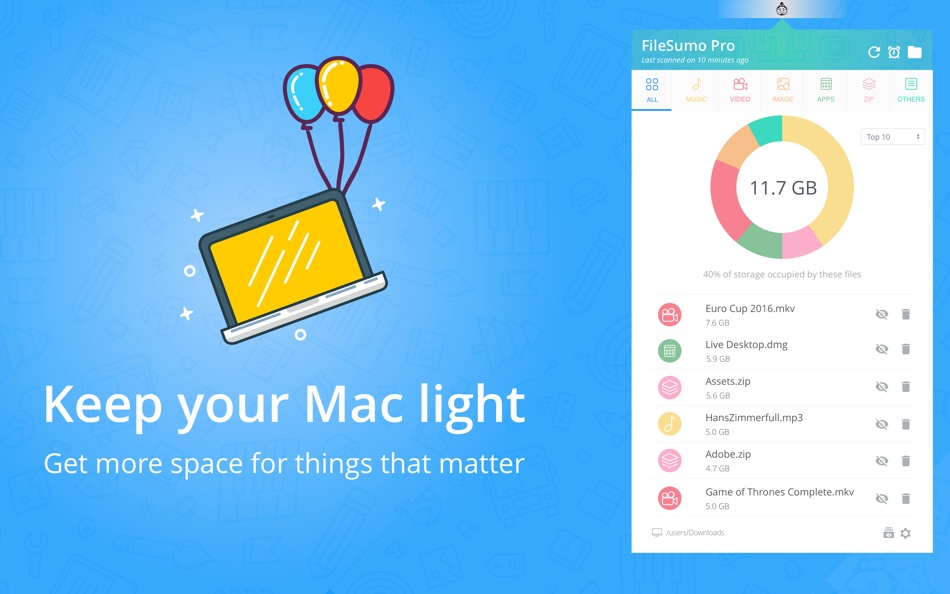 #1. File Sumo Pro (macOS) 由: George Sargunaraj C