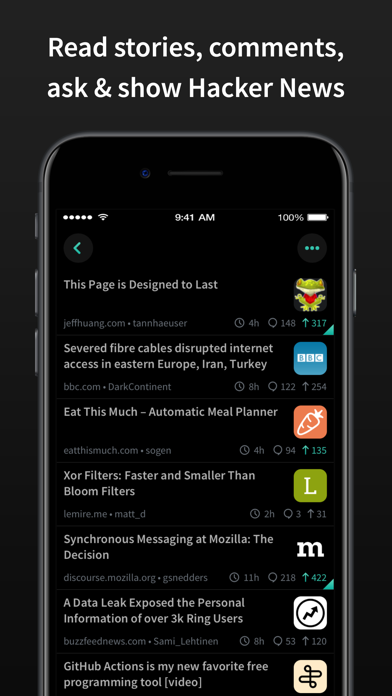 Screenshot #2 pour HACK for Hacker News Reader