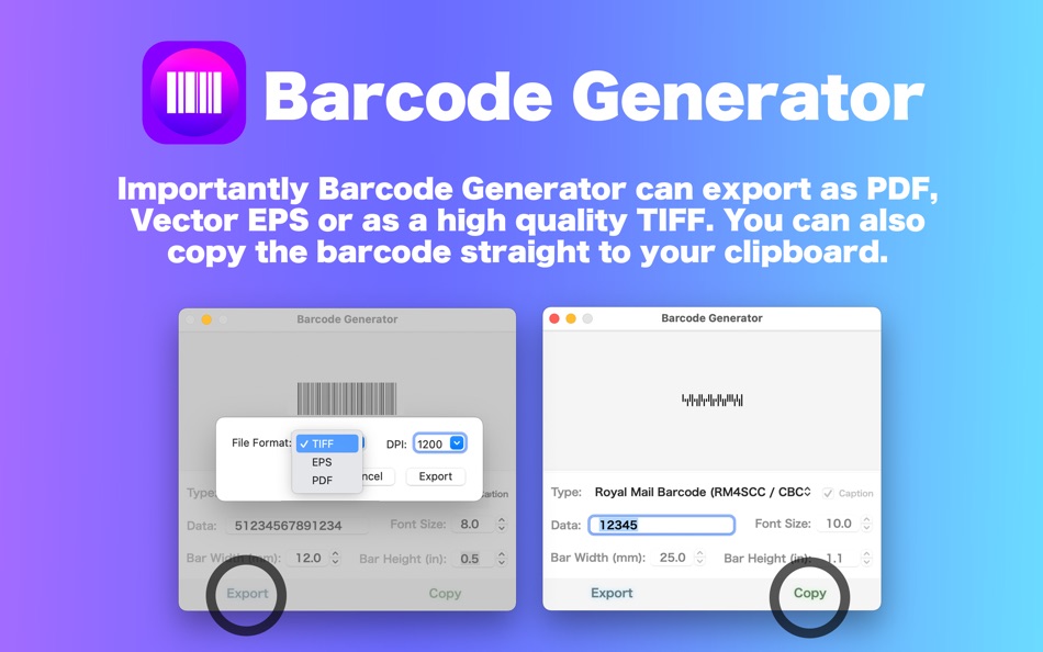#3. Barcode Generator / Creator (macOS) 由: Runecats