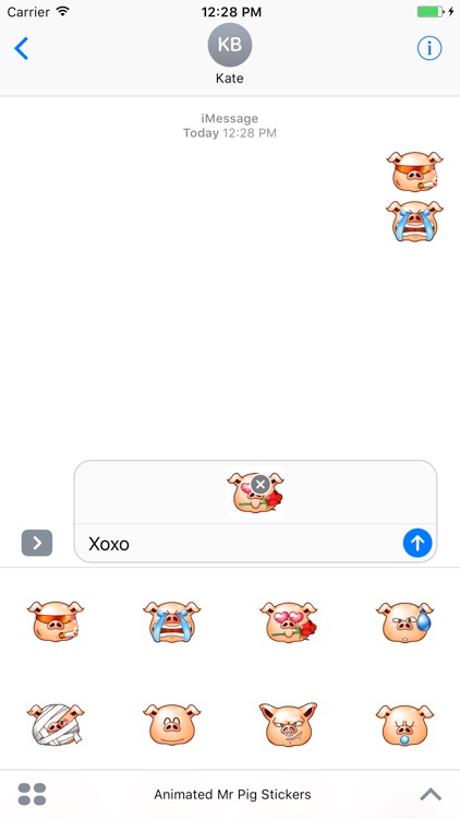 Animated Mr. Pig Stickers For iMessage