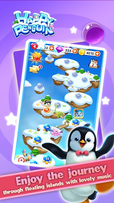 Screenshot #2 pour Happy Penguin - Bubble Shooter