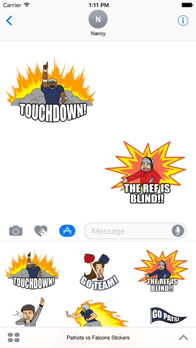 Screenshot #1 pour Go Patriots Go Falcons Stickers