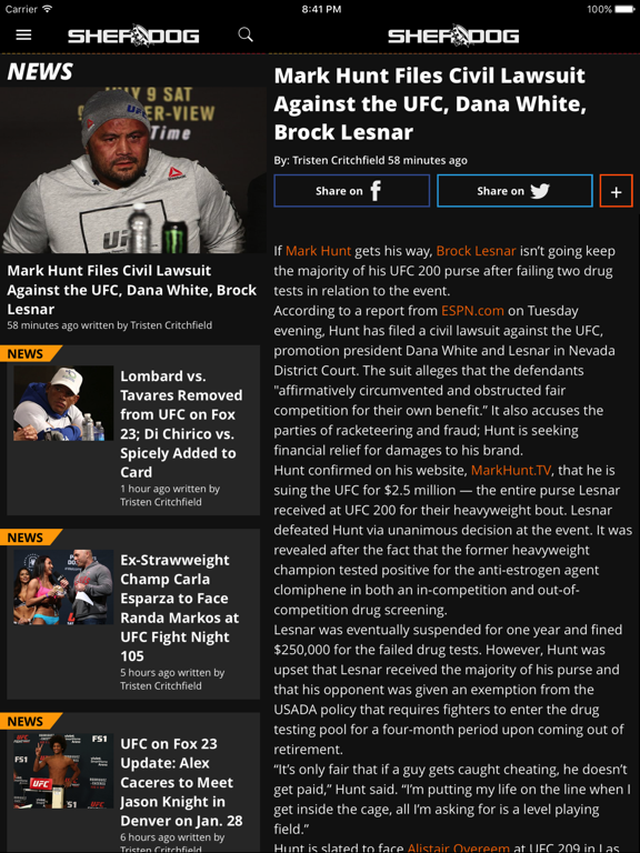 Screenshot #4 pour Sherdog