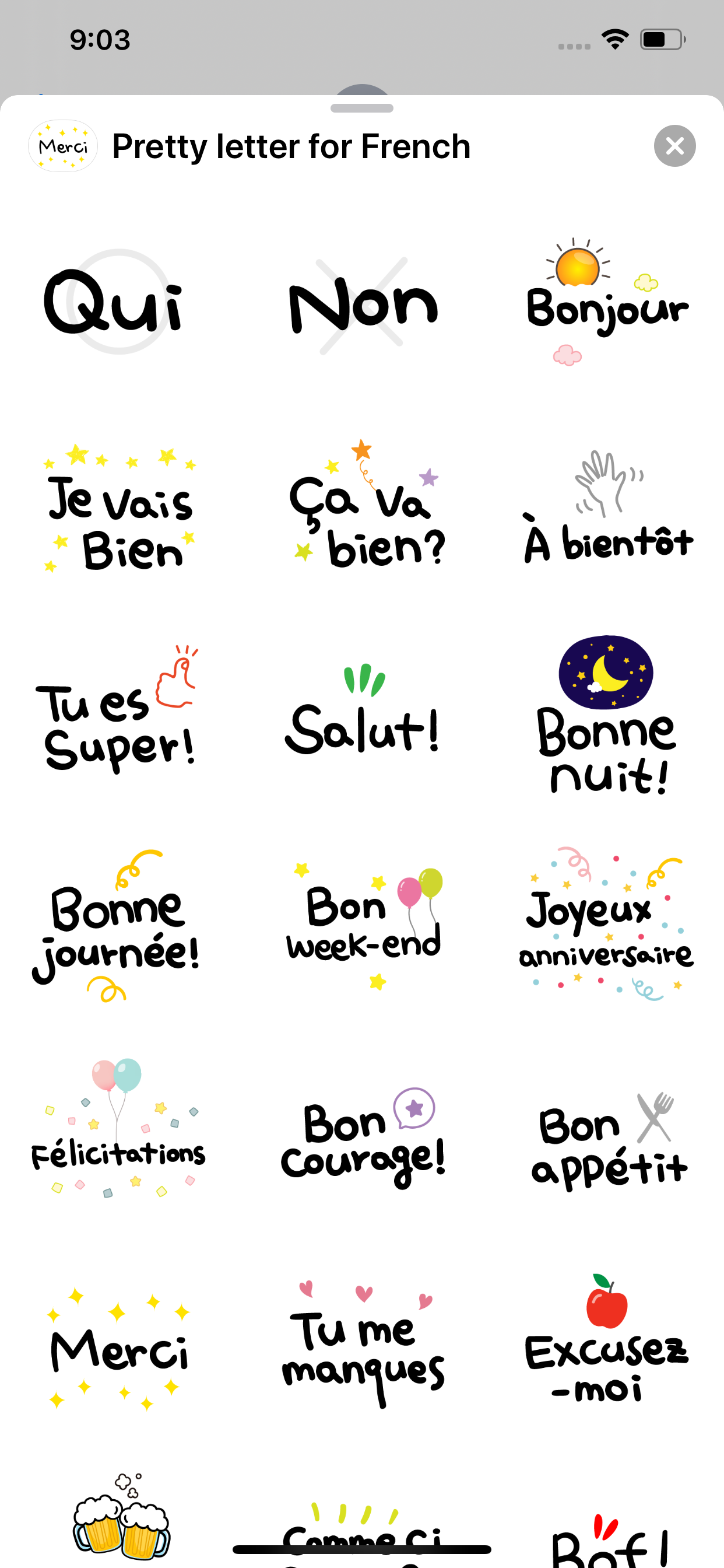 Pretty letter for French screenshot 3