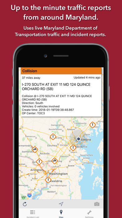 Screenshot #1 pour Maryland Roads Traffic