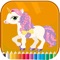 Pony coloring book for kids
