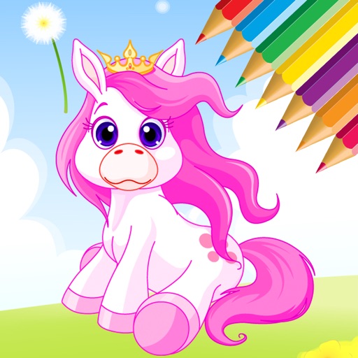 Pony Coloring Book for kids - My Drawing free game icon