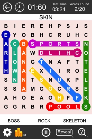 Word Search Pro words finder Puzzleのおすすめ画像1