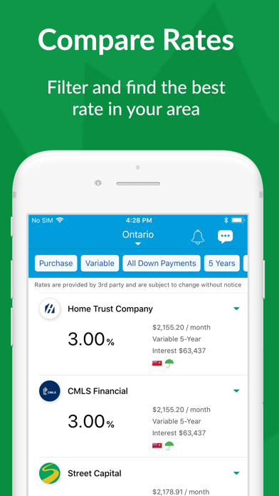 Canadian Mortgage App Screenshot