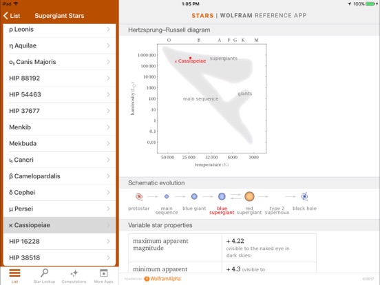 Screenshot #6 pour Wolfram Stars Reference App