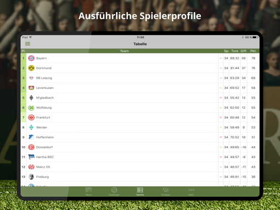 Pocket Liga - Fussball Live iPad screenshot 7 - Sports app