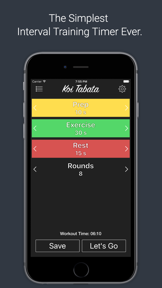 #1. Koi Tabata Timer - HIIT Training & Tabata Timer (iOS) di: Charlie Nowacek