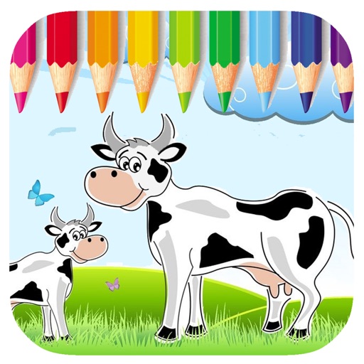 Cow Farm Game Coloring Page Game Free Play Icon