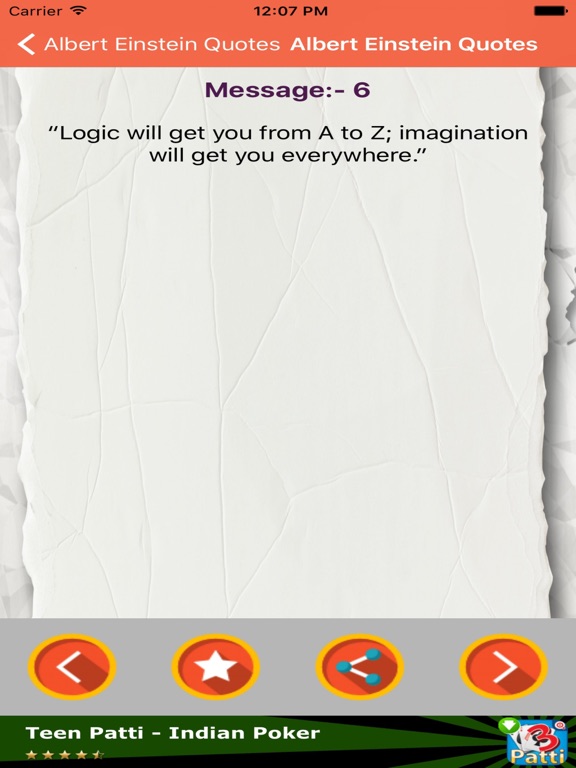 Albert Einstein Top Best Quotes And Messages  App iPad screenshot