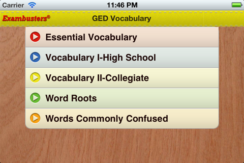 GED Verbal Prep Vocabulary Flashcards Exambusters screenshot 4