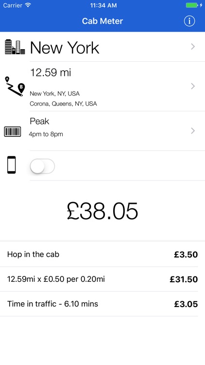 Cab Meter - USA