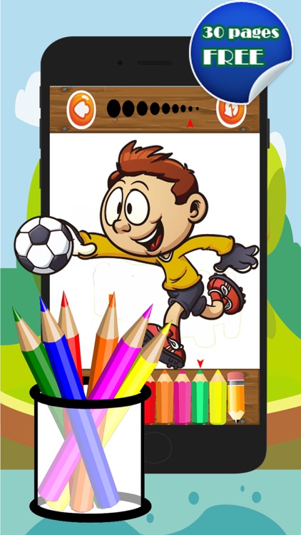 Sport Action Coloring Pencil Game For Kindergarten