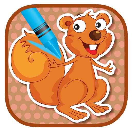 Kids Squirrel Coloring Page Game Edition