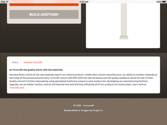 Turncraft Column Builder iPad screenshot