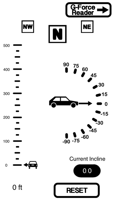 Screenshot #2 pour GForce Inclinometer