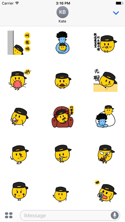 Animated Cap-Cartoon Stickers