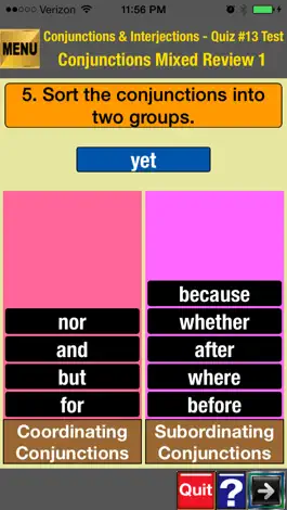 Game screenshot easyLearn Conjunctions & Interjections hack