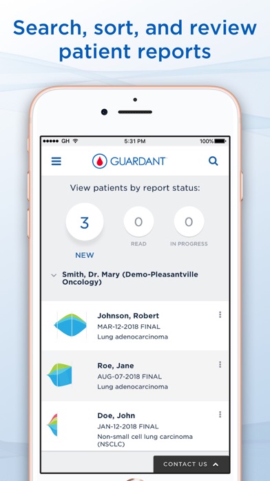 Guardant Health Portal Screenshot