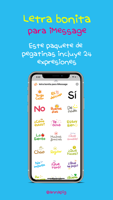 letra bonita para iMessage Screenshot
