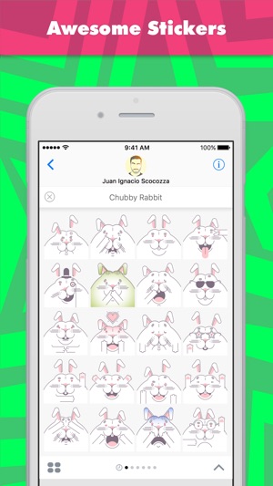 Chubby Rabbit贴纸，设计：Ignacio Scocozza(圖1)-速報App