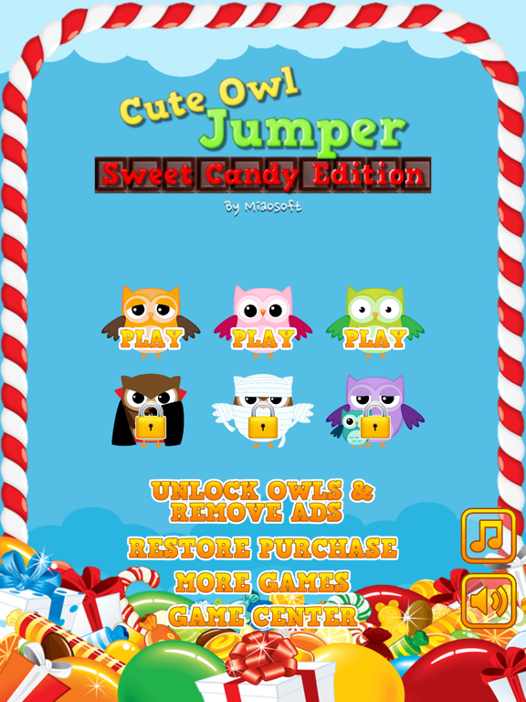 Cute Owl Jumper Sweet Candy Edition iPad screenshot